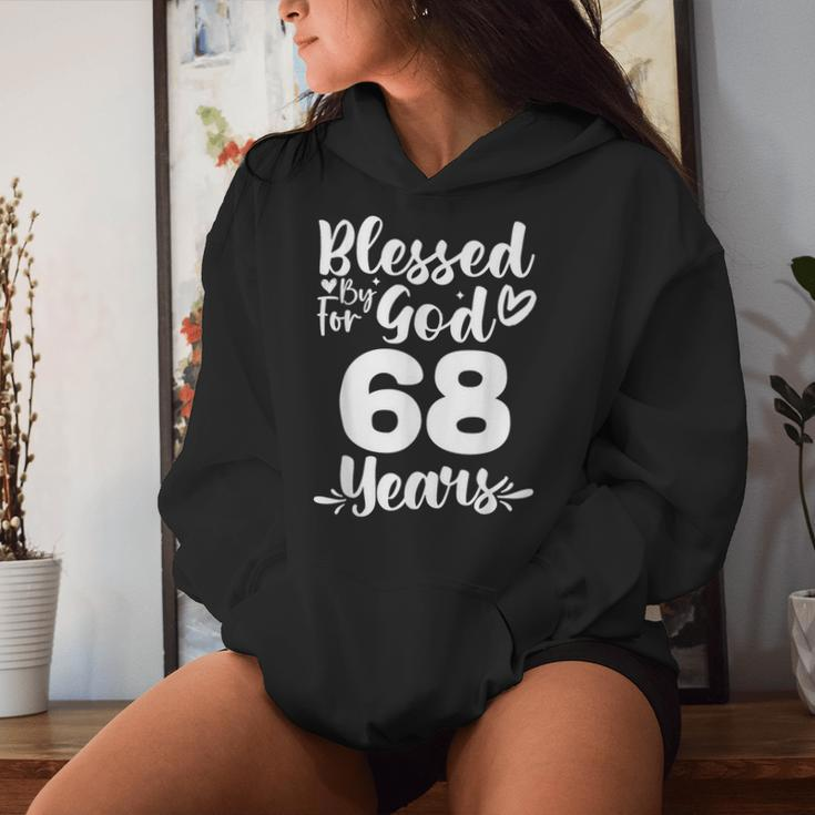 68Th Birthday Woman Girl Blessed By God For 68 Years Women Hoodie Gifts for Her