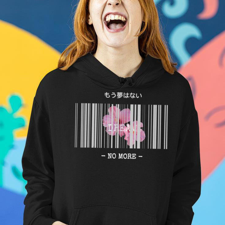 Aesthetic Vaporwave Flower Barcode Women Hoodie Gifts for Her