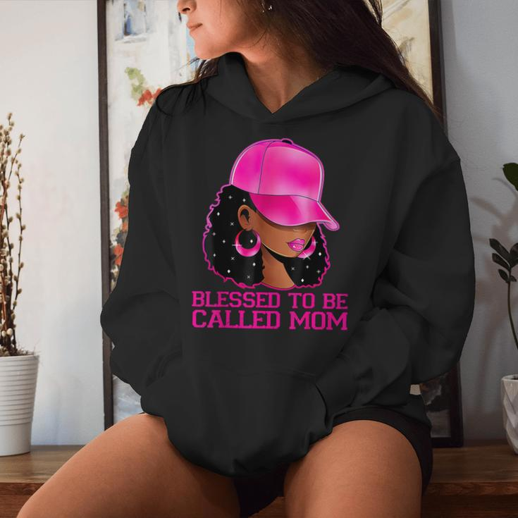 African American Afro Blessed To Be Called Mom Women Hoodie Gifts for Her