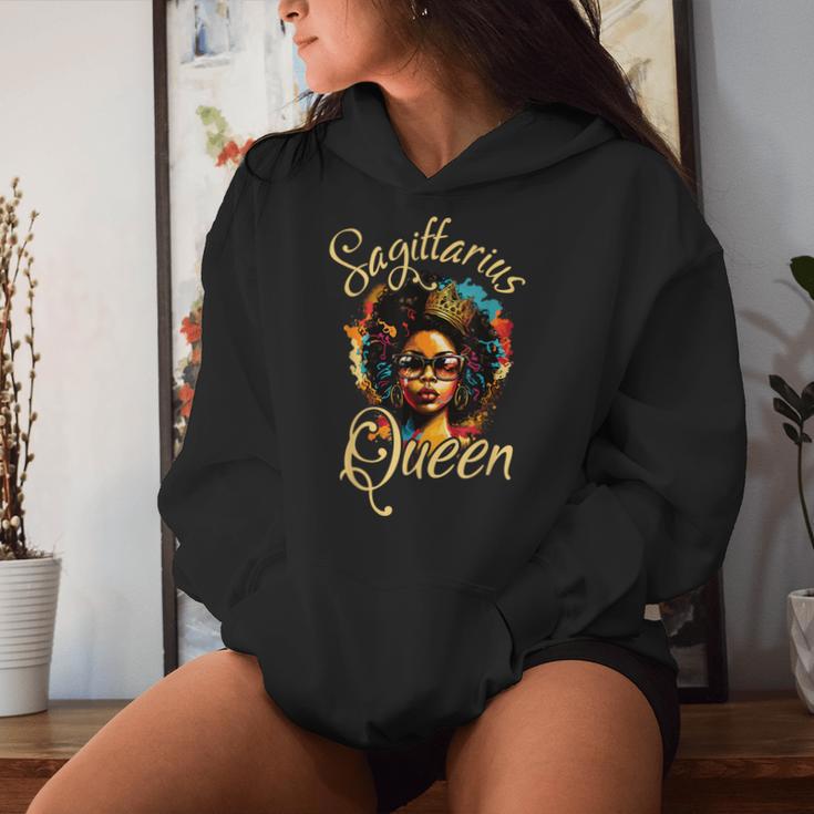 Afro Girl Sagittarius Queen Are Born In November To December Women Hoodie Gifts for Her