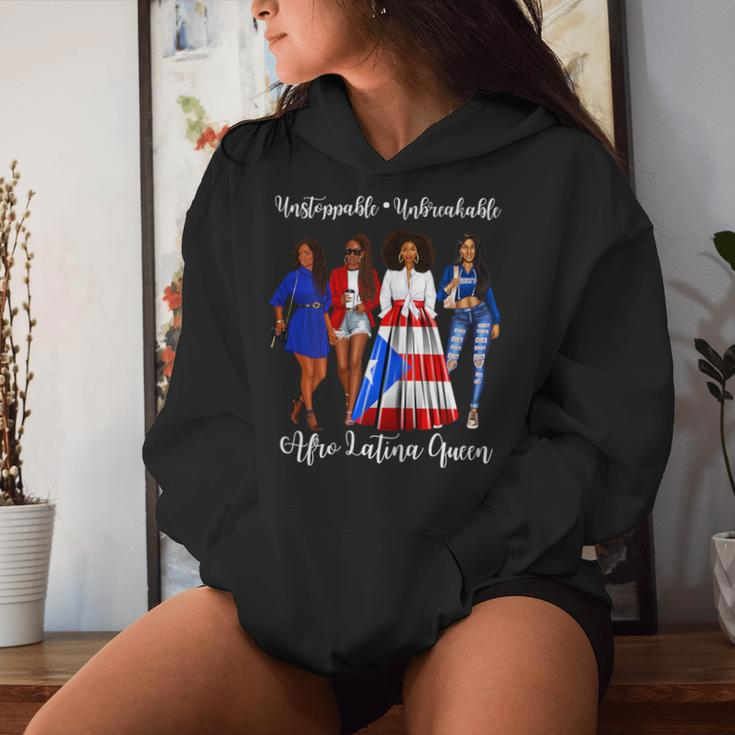 Afro Puerto Rican Pride American Puerto Rico Latina Women Hoodie Gifts for Her
