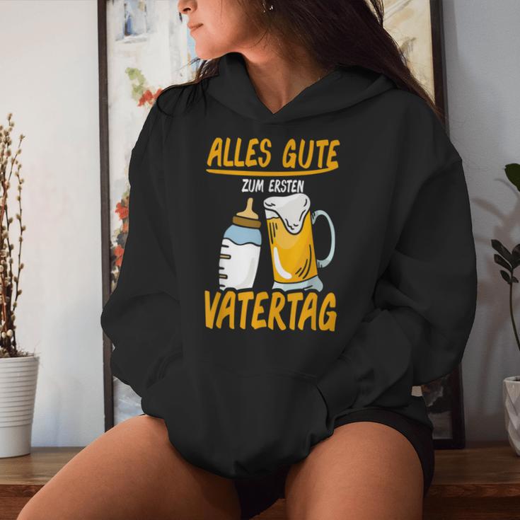 Alles Gute Zum Erstenatertag Beer Dad Baby Father Kapuzenpullover für Damen Geschenke für Sie