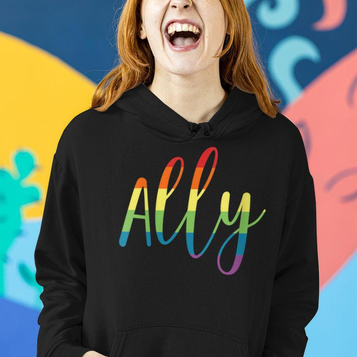 Ally Pride Gay Lgbt Day Month Parade Rainbow Flag Women Hoodie Gifts for Her