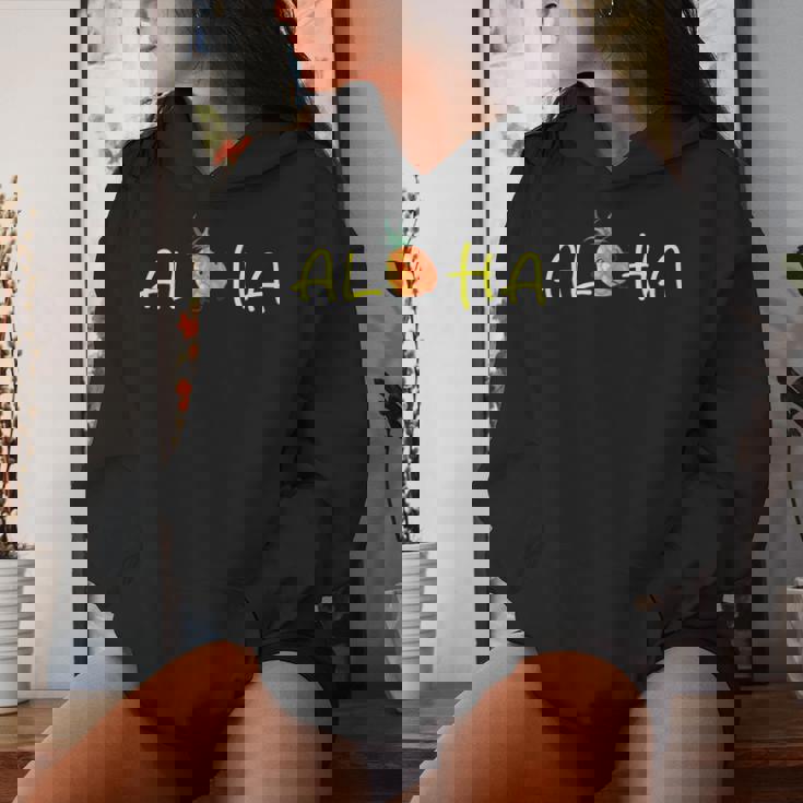 Aloha Beaches Hawaii Hawaiian Pineapple Fruit Women Women Hoodie Gifts for Her