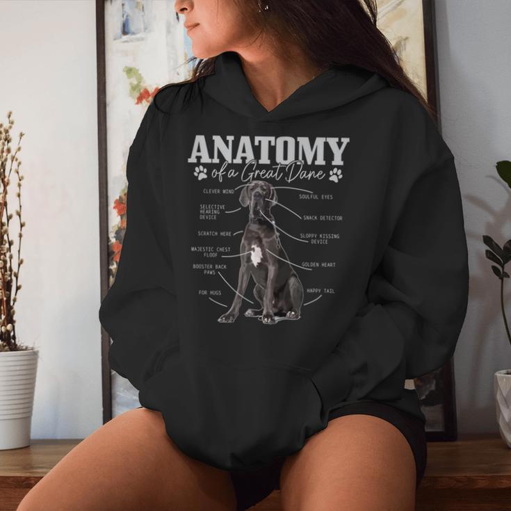 Anatomy Of A Great Dane Lustiger Hund Mutter Papa Kapuzenpullover für Damen Geschenke für Sie