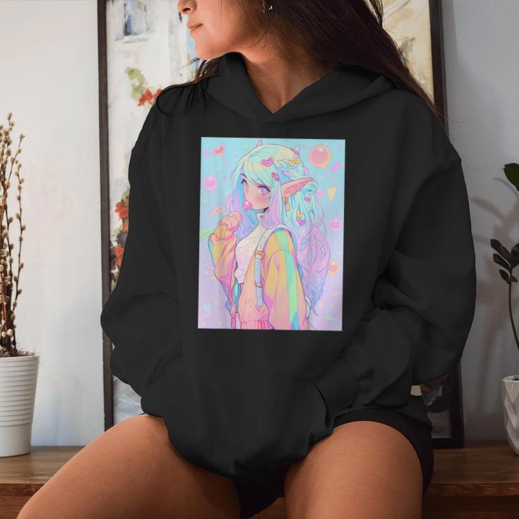 Anime Girl Pastel Kawaii Waifu Elves Girl Women Hoodie Gifts for Her