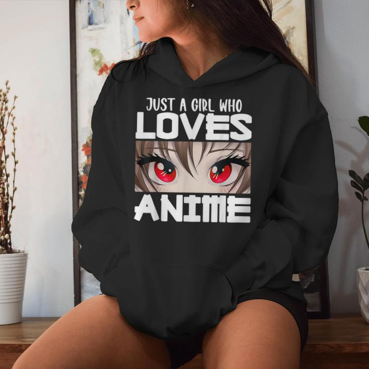 Anime For Girls Just A Girl Who Loves Anime Women Hoodie Gifts for Her