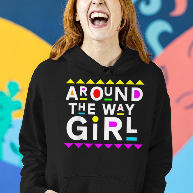 Around The Way Girl Retro 90S Style Women Hoodie Gifts for Her