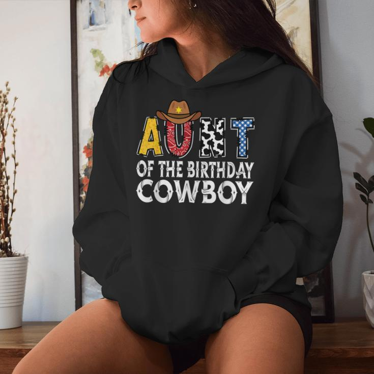 Aunt 1St Birthday Cowboy Western Aunt Birthday Boy Women Hoodie Gifts for Her