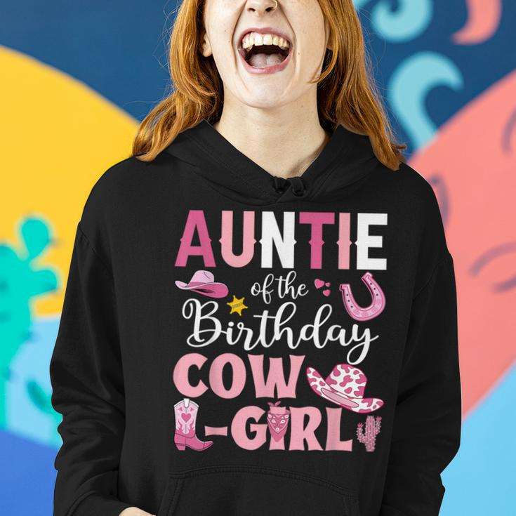 Auntie Of The Birthday Cowgirl Rodeo Party B-Day Girl Party Women Hoodie Gifts for Her