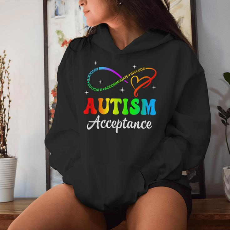 Autism Awareness Acceptance Infinity Symbol Kid Women Hoodie Gifts for Her