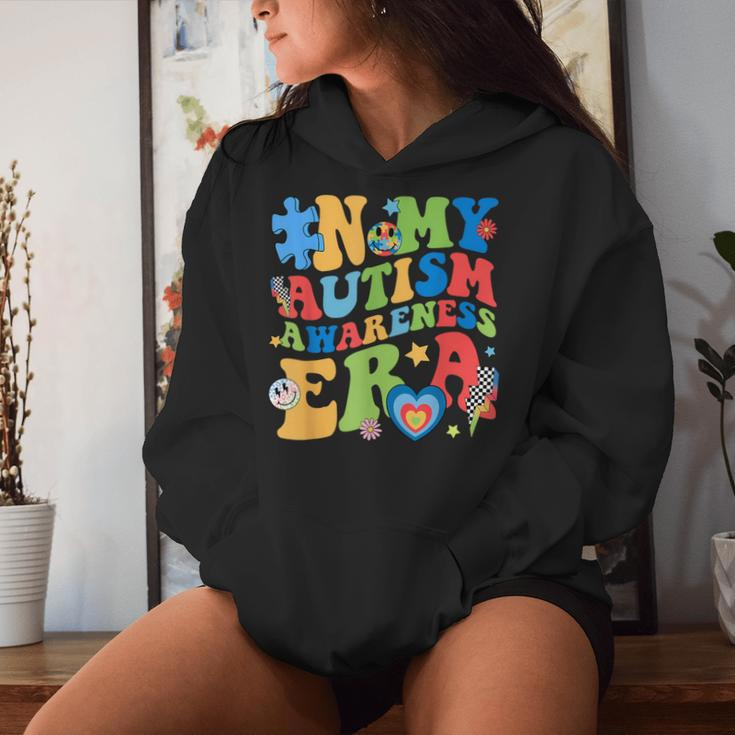 In My Autism Awareness Era Support Puzzle Be Kind Groovy Women Hoodie Gifts for Her
