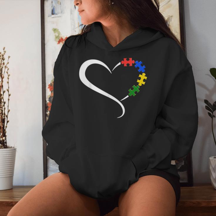 Autism Heart Awareness Heart Mens Sudadera con capucha para mujer Regalos para ella