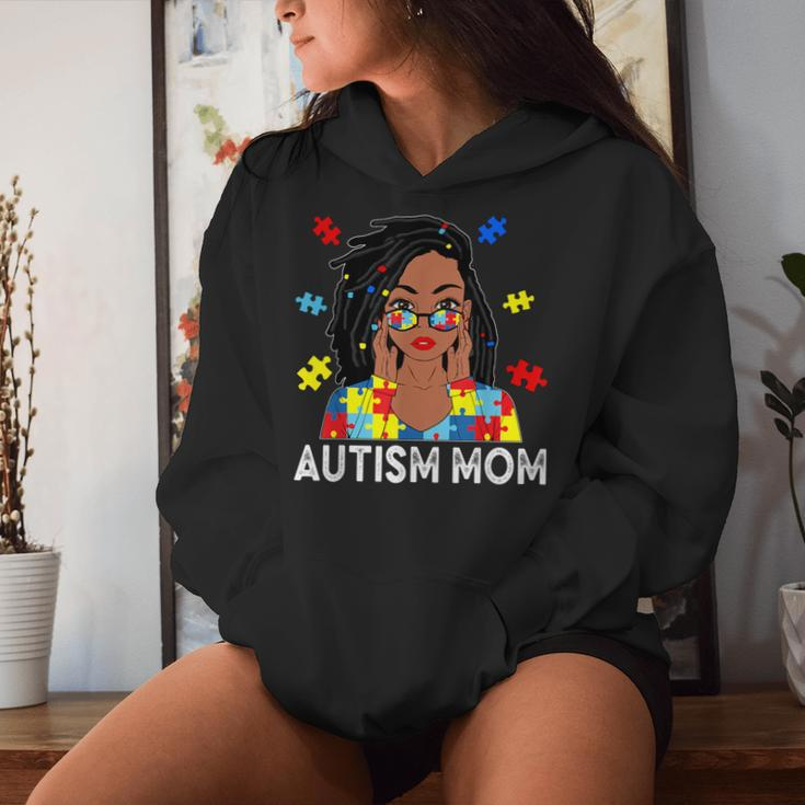 Autism Mom African American Loc'd Autism Awareness Women Hoodie Gifts for Her