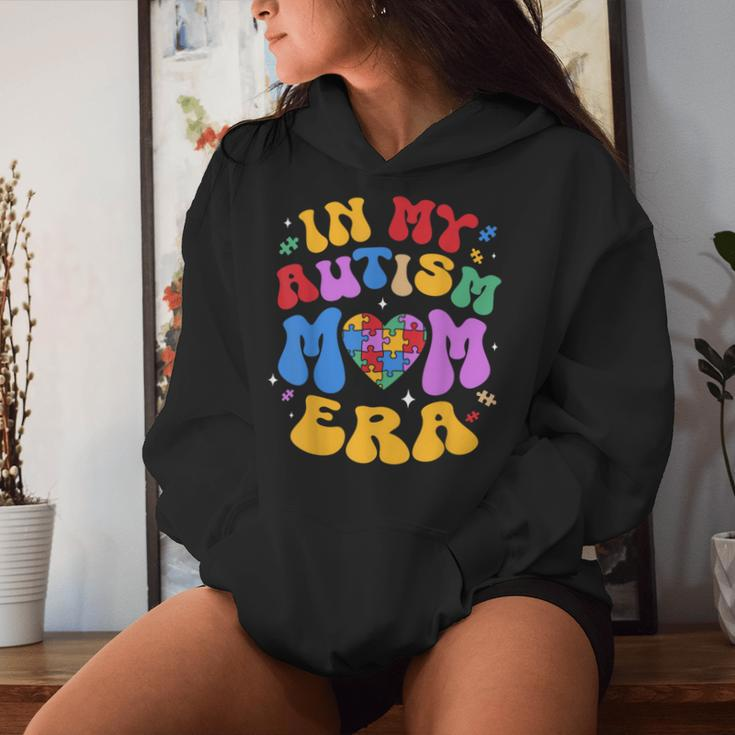 My Autism Mom Autism Awareness Groovy Retro Vintage Women Hoodie Gifts for Her