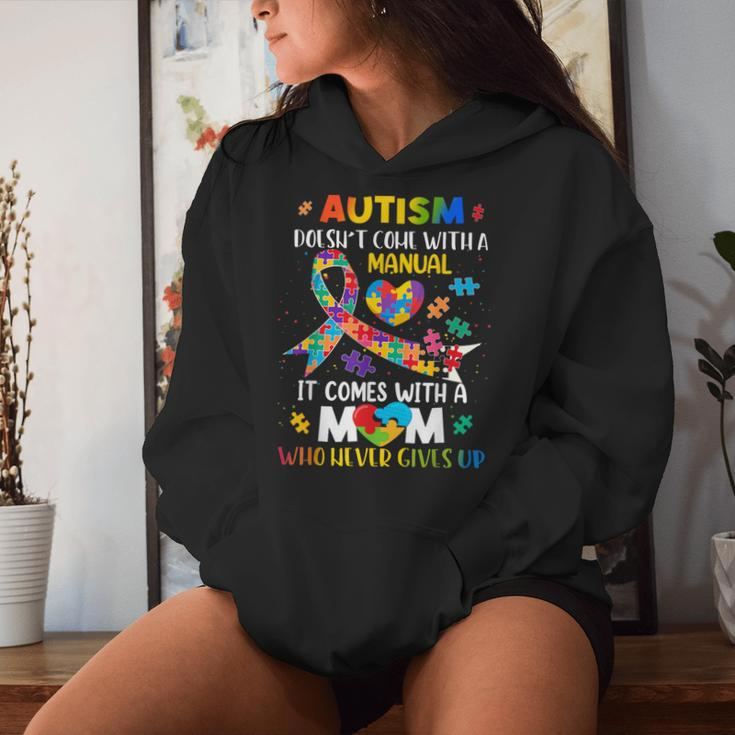 Autism Mom Doesn't Come With A Manual Autism Awareness Women Women Hoodie Gifts for Her