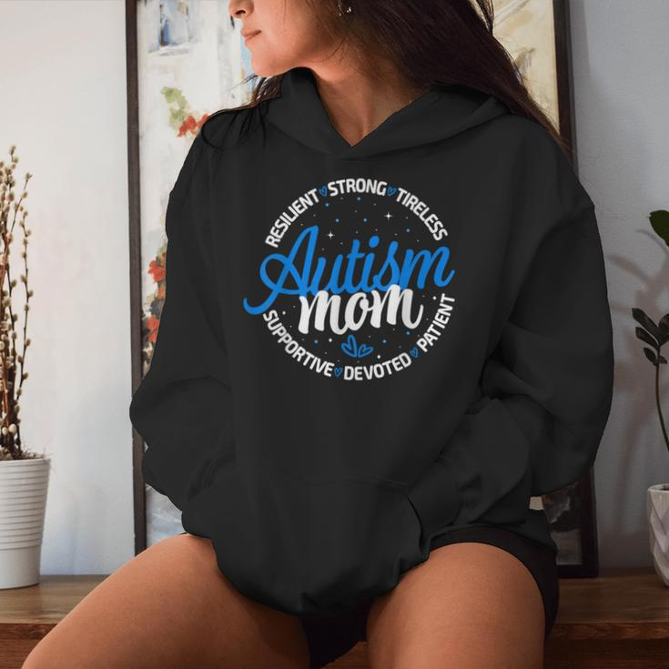 Autism Mom Resilient Tireless Strong Mom Autism Awareness Women Hoodie Gifts for Her