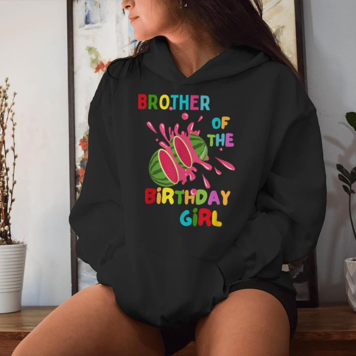 Baby Melon Brother Of The Birthday Girl Watermelon Family Women Hoodie Gifts for Her