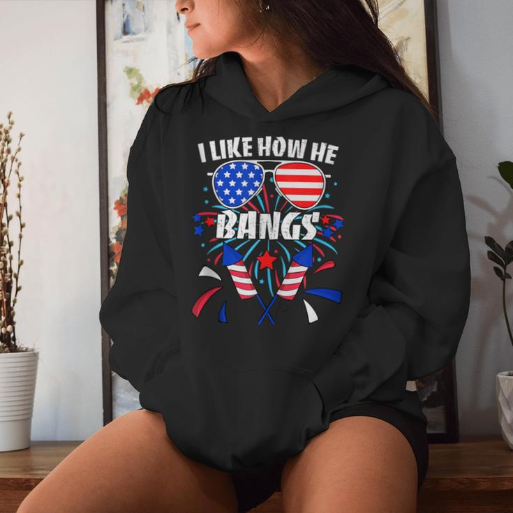 I Like How He Bangs 4Th Of July Matching Couple Women Hoodie Gifts for Her