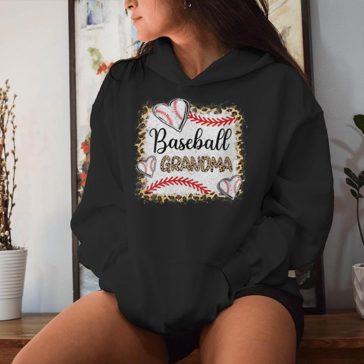 Baseball Grandma Leopard Print Baseball Sports Player Women Hoodie Gifts for Her