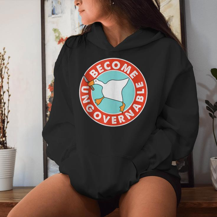 Become Ungovernable Goose Meme For Woman Women Hoodie Gifts for Her