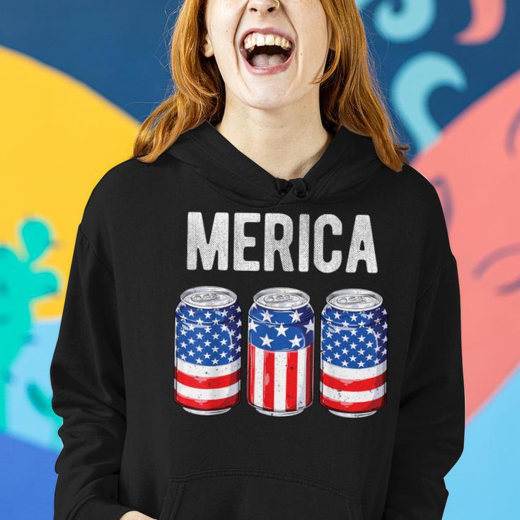 Beer American Flag 4Th Of July Merica Usa Drinking Women Hoodie Gifts for Her