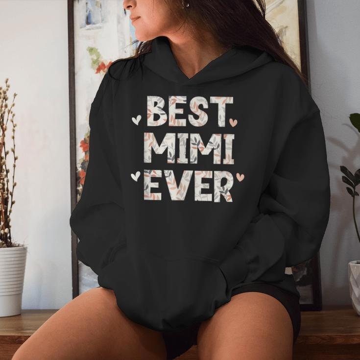 Best Mimi Ever Floral Family Love Hearts Women Hoodie Gifts for Her