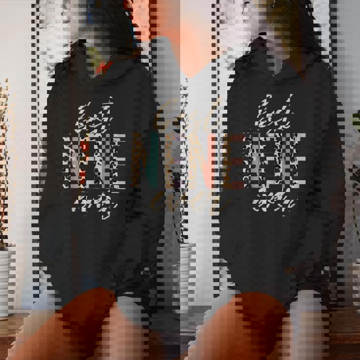 Best Nene Ever Leopard Print Mother's Day Women Hoodie Gifts for Her