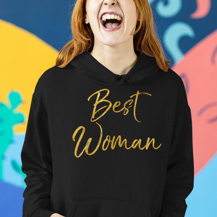 Best Woman Cute Gold Girl Groomsman For Women Women Hoodie Gifts for Her