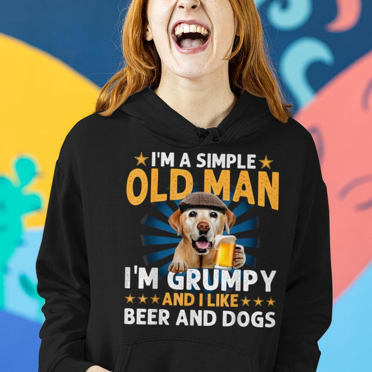 Bichon I’M A Simple Old Man I’M Grumpy&I Like Beer&Dogs Fun Women Hoodie Gifts for Her