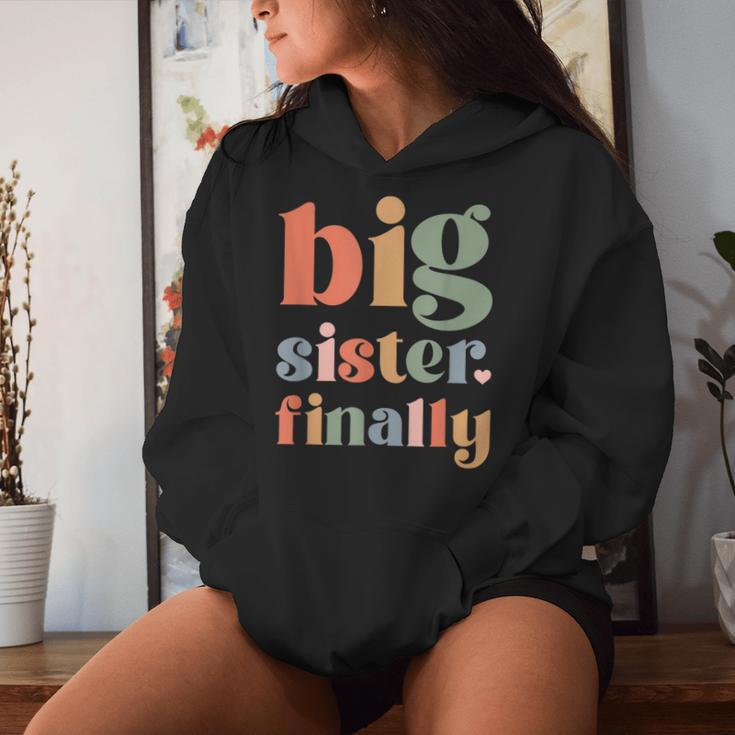 Big Sister To Be 2024 Finally Promoted To Big Sister 2024 Women Hoodie Gifts for Her