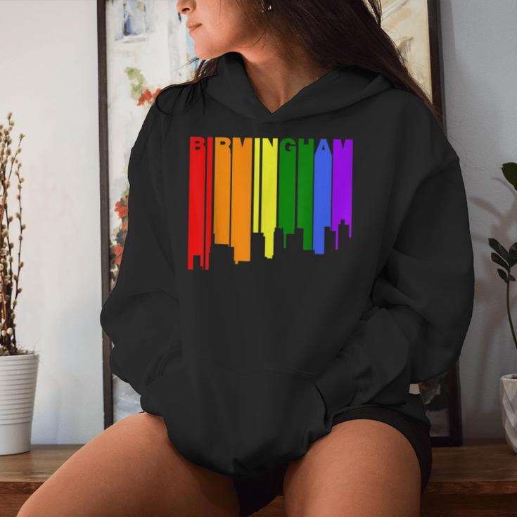 Birmingham Alabama Lgbtq Gay Pride Rainbow Skyline Women Hoodie Gifts for Her