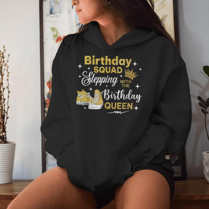 Birthday Squad Shoes Stepping With The Birthday Queen Women Hoodie Gifts for Her