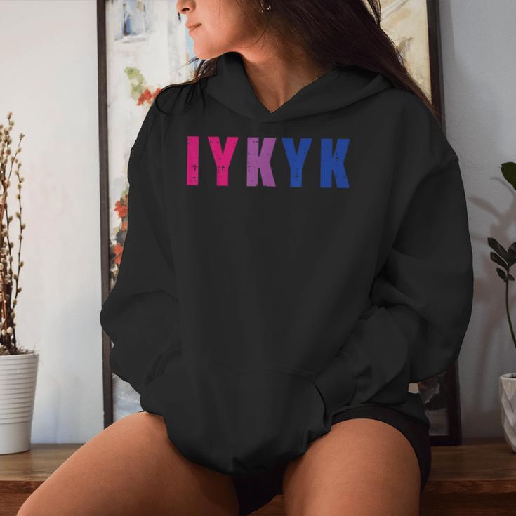 Bisexual Iykyk Fun Bi Pride Flag Bisexuality Lgbtq Women Women Hoodie Gifts for Her