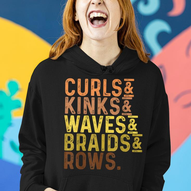 Black History Month Women's Curls Kinks Waves Braids Rows Women Hoodie Gifts for Her