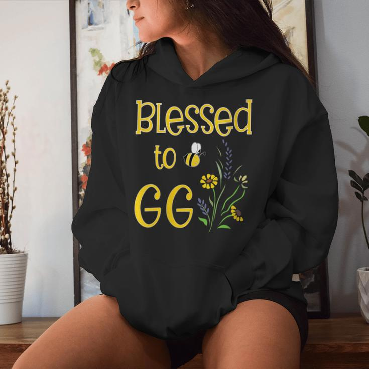 Blessed To Be Gg Gigi Bee Flowers Great Grandmother Women Hoodie Gifts for Her