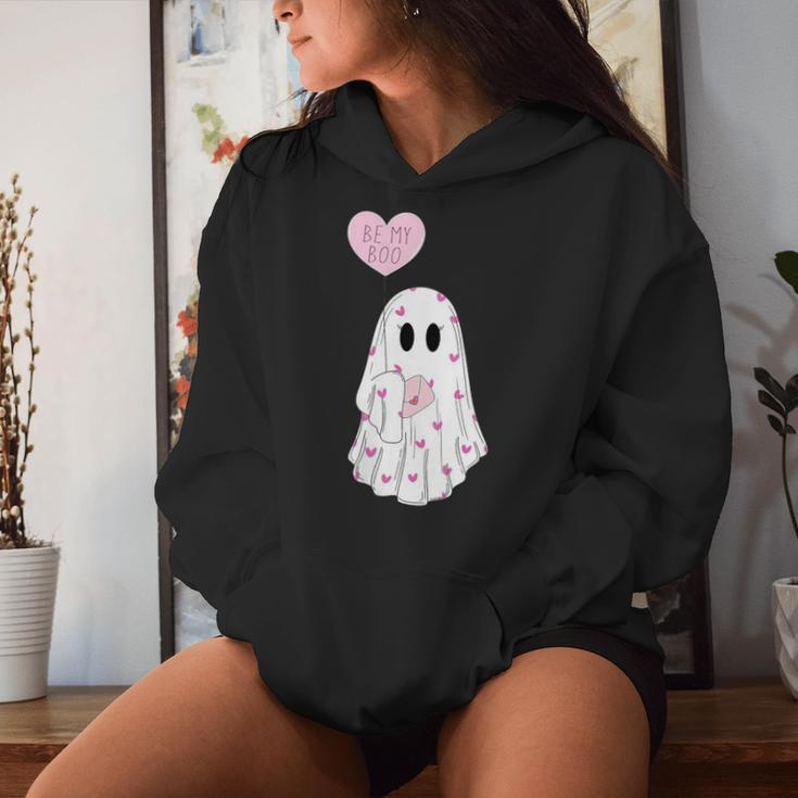 Be My Boo Valentine Cute Heart Ghost Valentine Costume Women Hoodie Gifts for Her