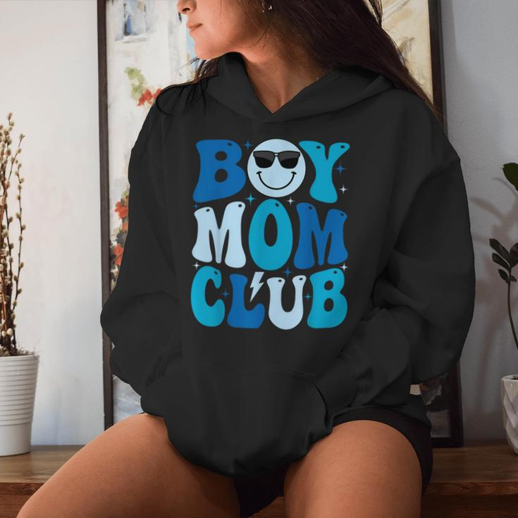 Boy Mom Club Mother's Day Groovy Mother Mama Women Hoodie Gifts for Her