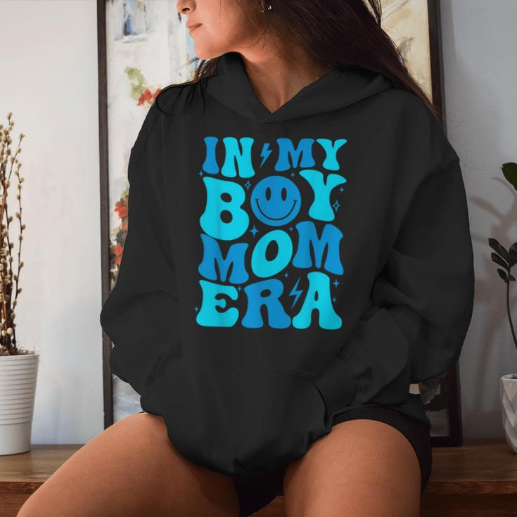 In My Boy Mom Era Retro Groovy Mom Life Happy Mother's Day Women Hoodie Gifts for Her