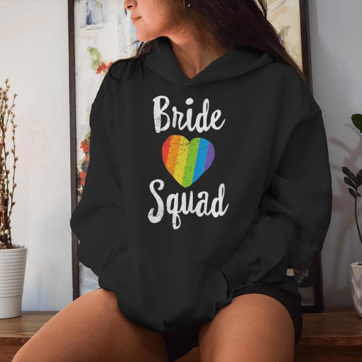 Bride Squad Lgbt Wedding Bachelorette Lesbian Pride Women Women Hoodie Gifts for Her