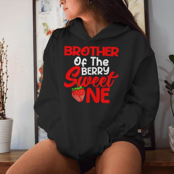 Brother Berry Sweet One Birthday Girl Strawberry Family Women Hoodie Gifts for Her