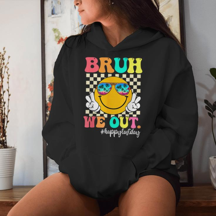 Bruh We Out Teachers Summer Retro Last Day Of School Teacher Women Hoodie Gifts for Her