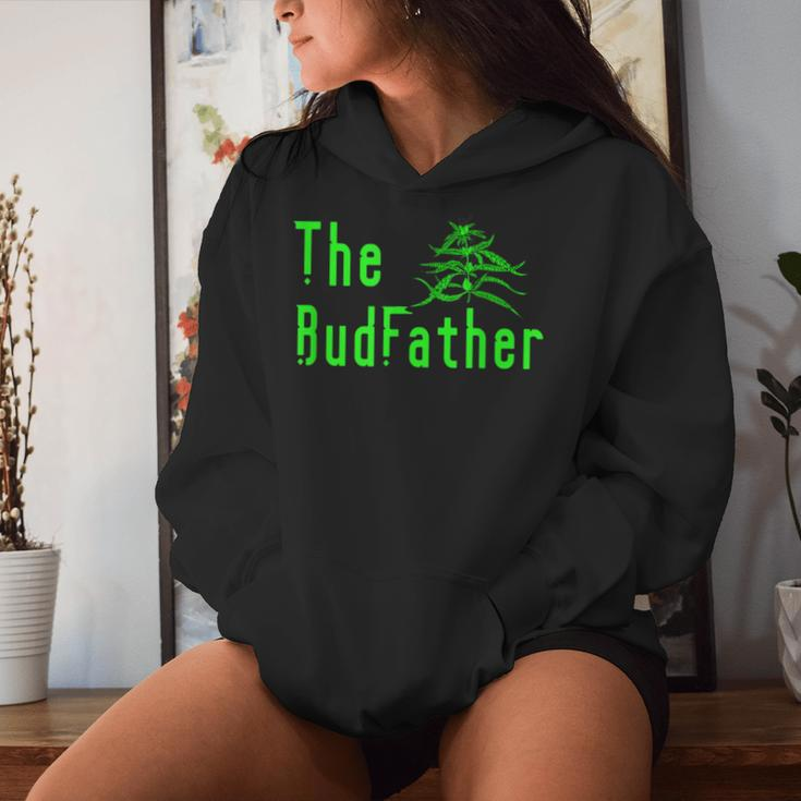 The Budfather Marijuana Bud Father Pot Plant Grower Dad's Women Hoodie Gifts for Her