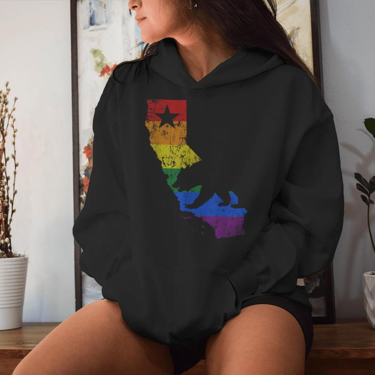 California Lgbtq Gay Lesbian Pride Rainbow Flag Women Hoodie Gifts for Her