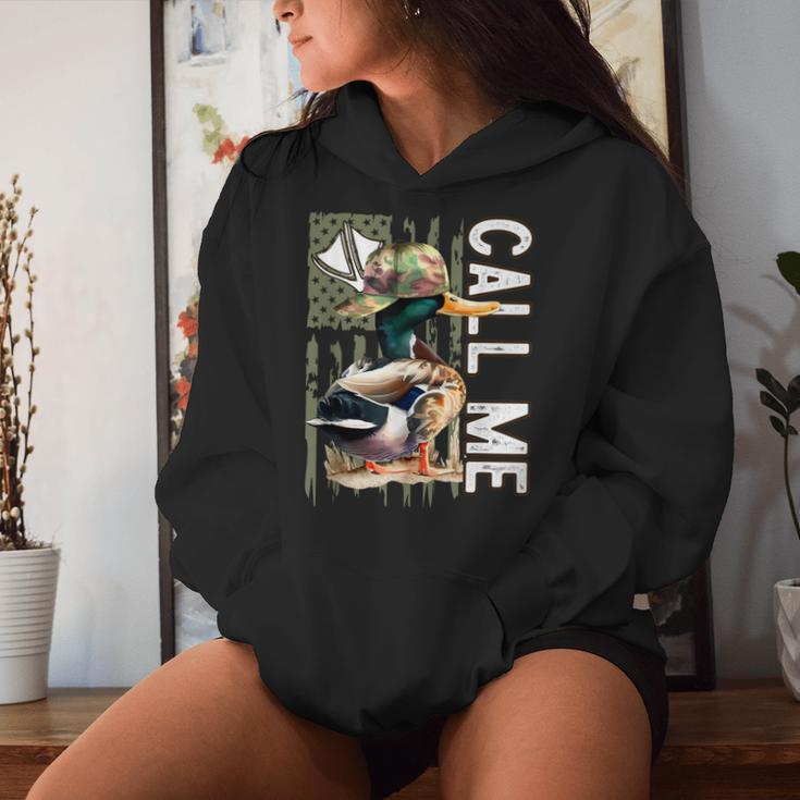 Call Me Mallard Duck Hunter Hunting Season Cute Duck Hunting Women Hoodie Gifts for Her