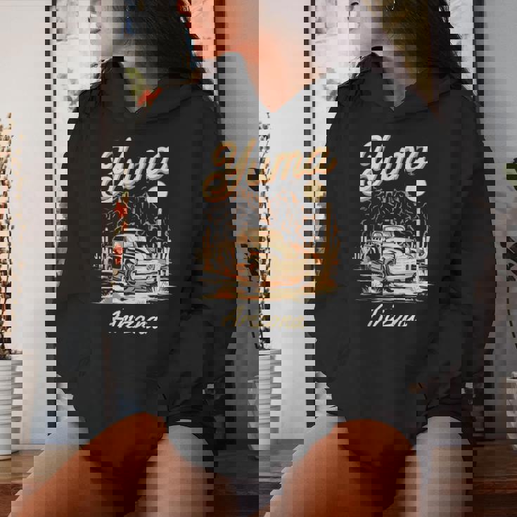 Camión Yuma Arizona Cactus Recuerdo Del Desierto Sudadera con capucha para mujer Regalos para ella