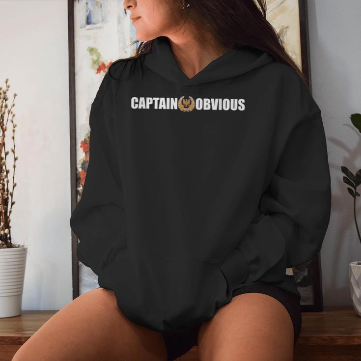 Captain Obvious Sarcastic Novelty Graphic Women Hoodie Gifts for Her