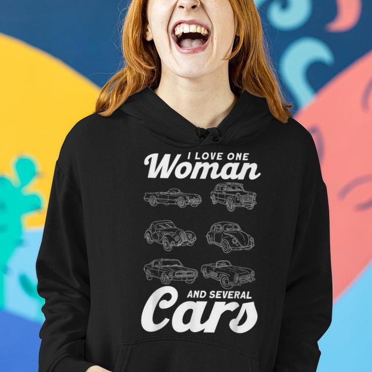 Car Lovers I Love One Woman And Several Cars Auto Mechanics Women Hoodie Gifts for Her