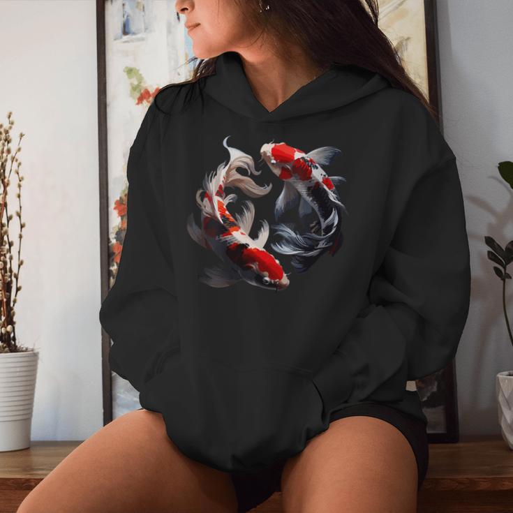Sweat à Capuche Nishikigoi Poisson Carpe Koi Japonais Esthétique Fleur De Cerisier