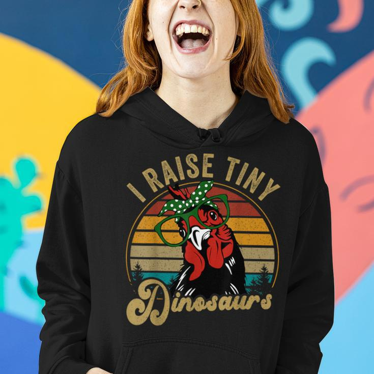 Chicken Lover I Raise Tiny Dinosaurs Mama Hen Farm Mom Women Hoodie Gifts for Her